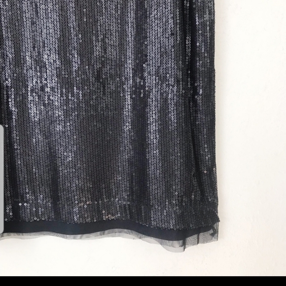 Michael Stars black boatneck sequin dress sz M - Picture 4 of 9